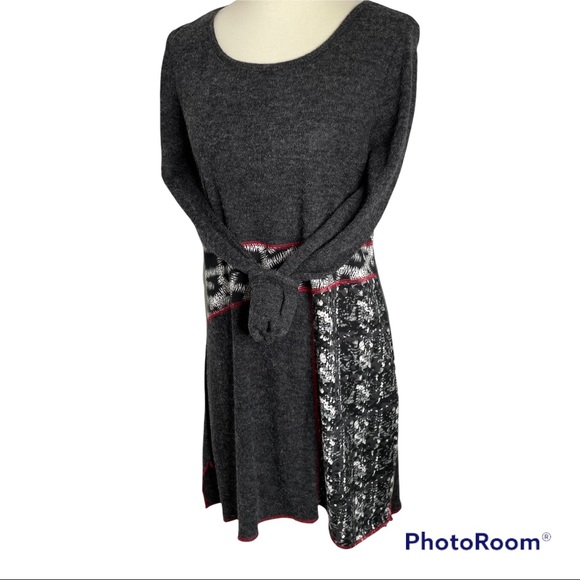 High Secret Dress Long Sleeve Multi-pattern Sz L - Picture 11 of 11